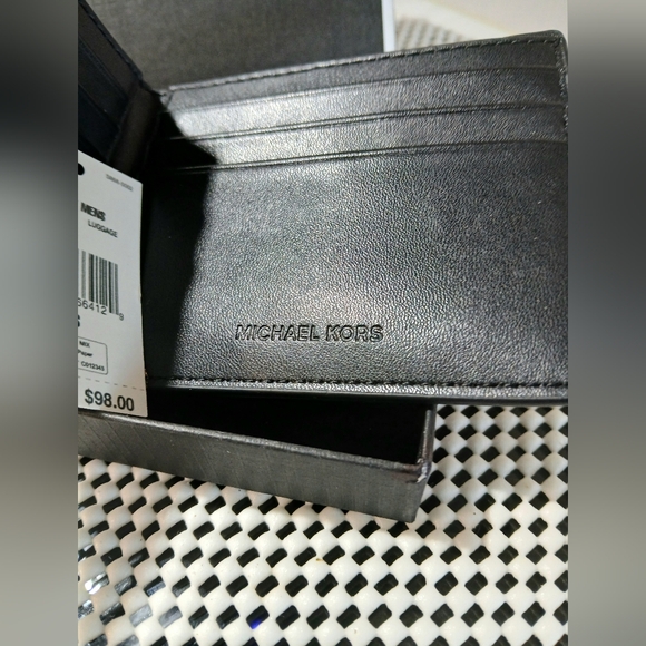 MICHAEL KORS Men's Wallet Luggage Brown Leather Slim Billfold BRAND-NEW w/tags - Picture 9 of 11